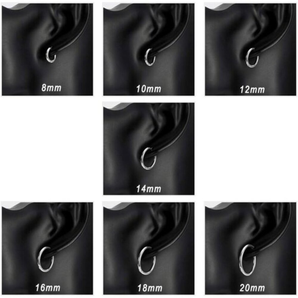 ⚡Sterling Silver Hoop Earrings for Women Men Small Classic Round Jewelry Gift - Picture 4 of 5